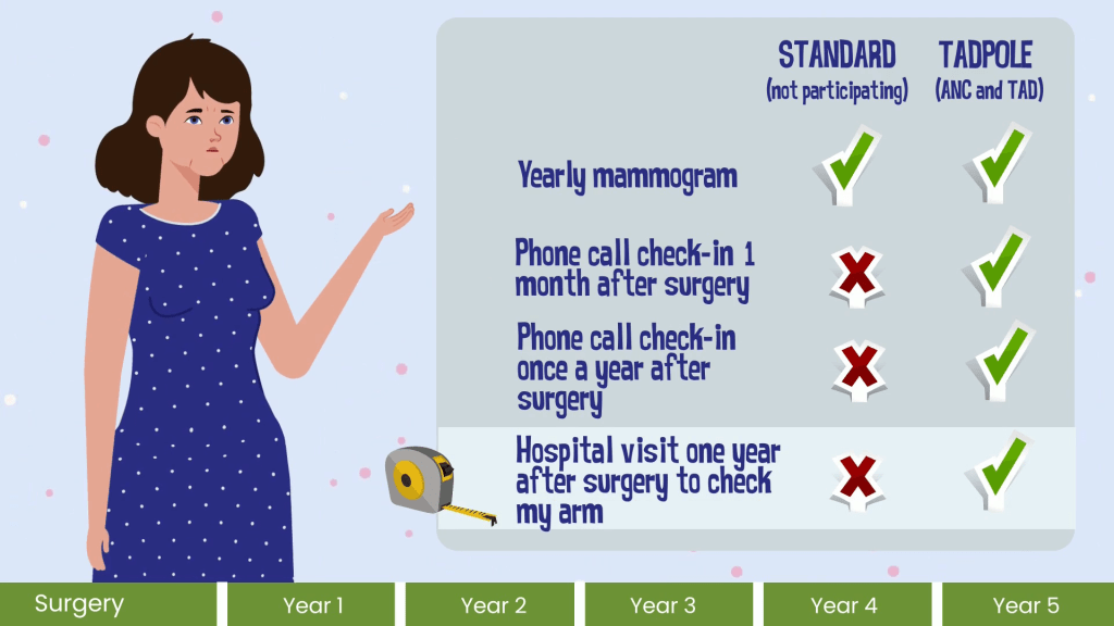 Illustration from the additional information leaflet showing treatment options
