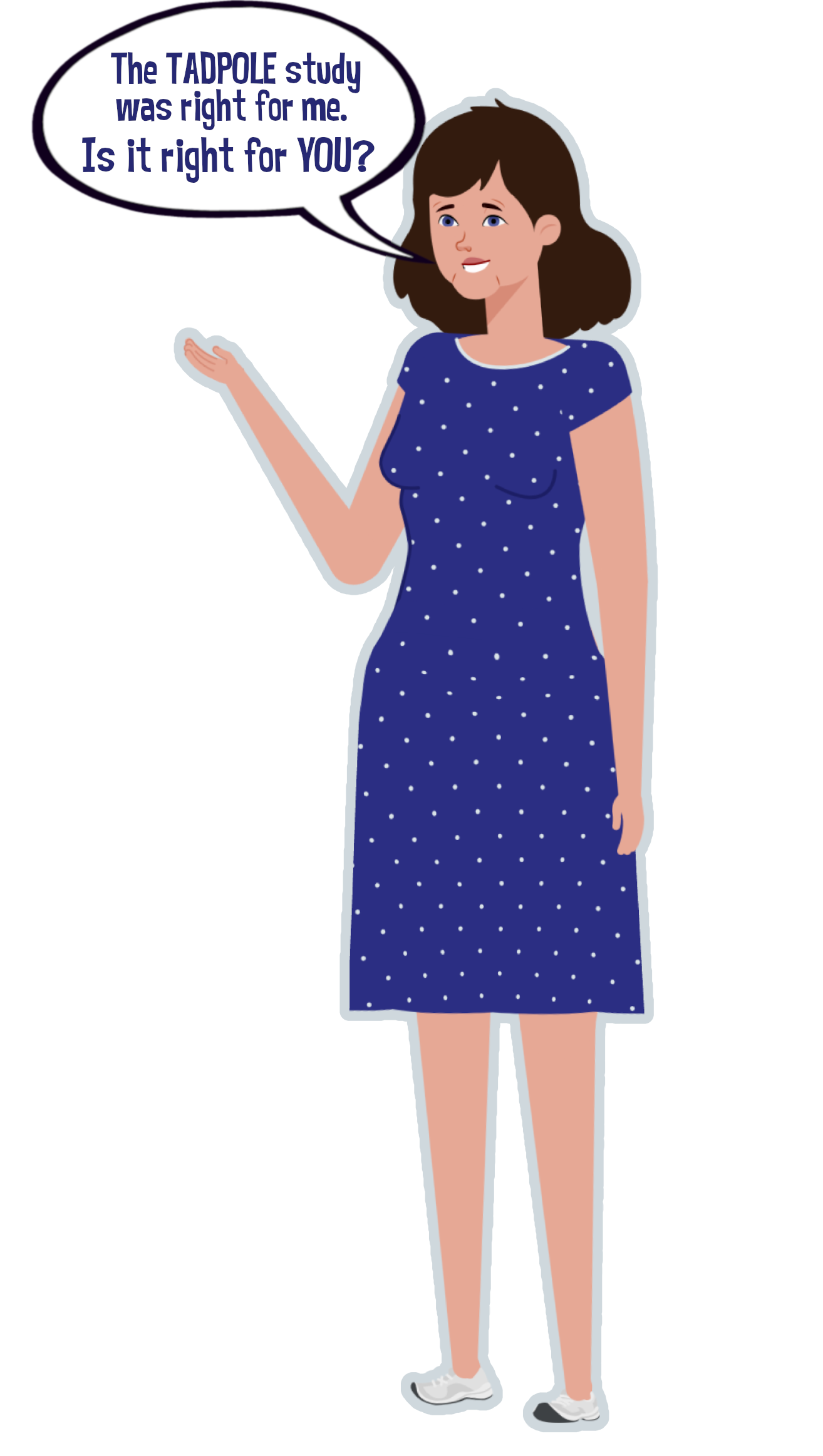 Illustration of a woman learning about her armpit surgery in TADPOLE